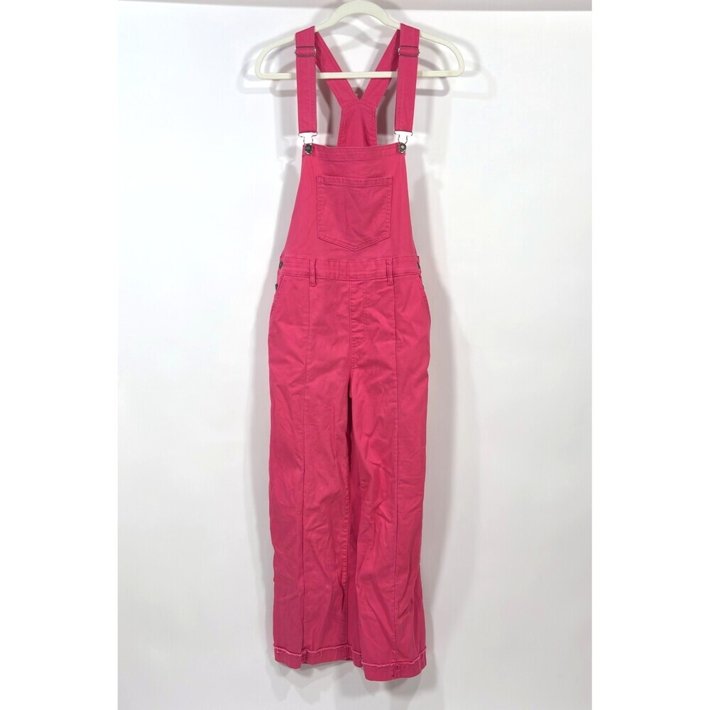 Pink Wide Leg Denim Overalls - Size Large